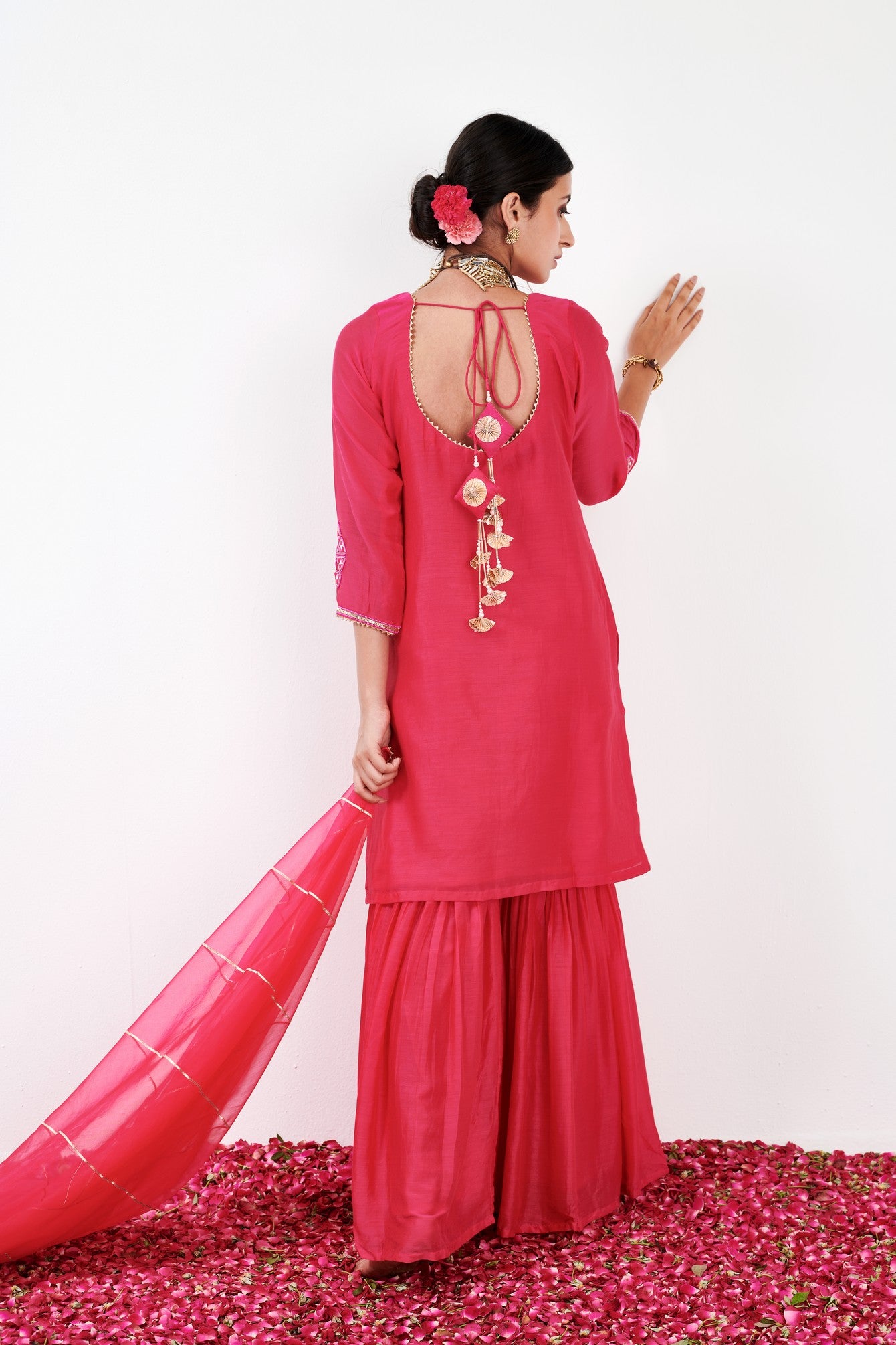 Kalki Hot Pink Sharara Set