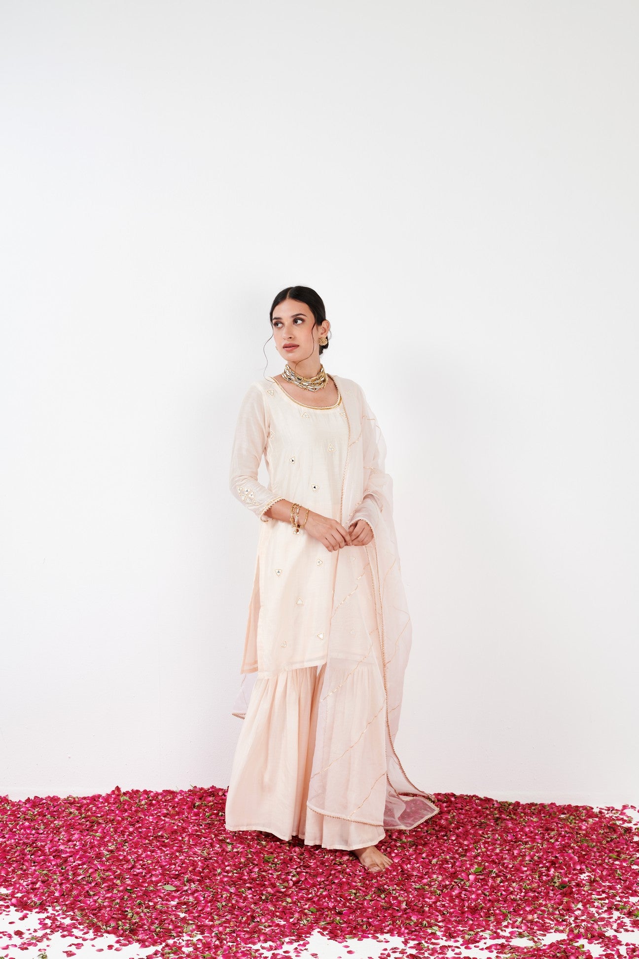 Kalki Ivory Sharara Set