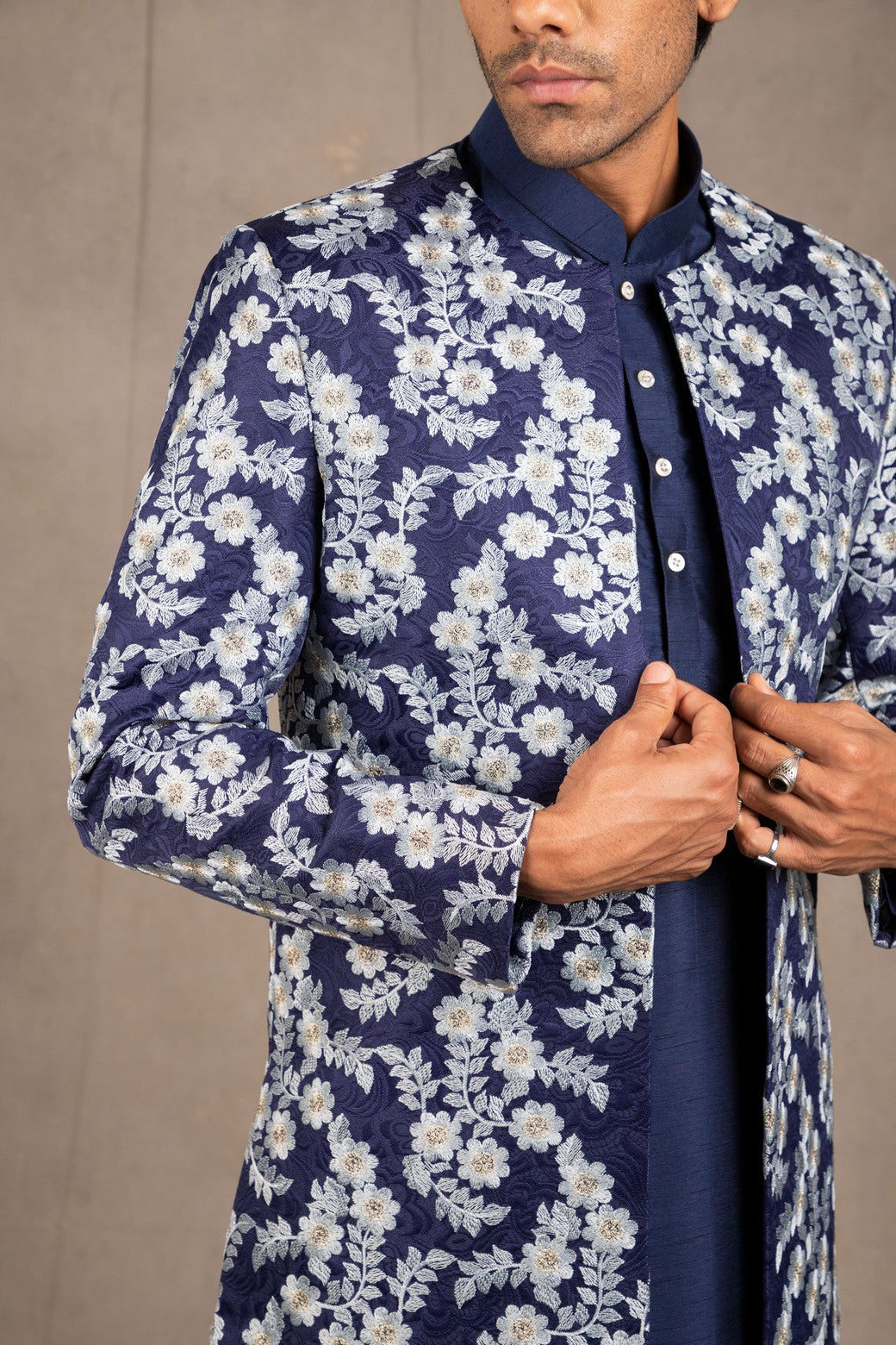 blue short jacket