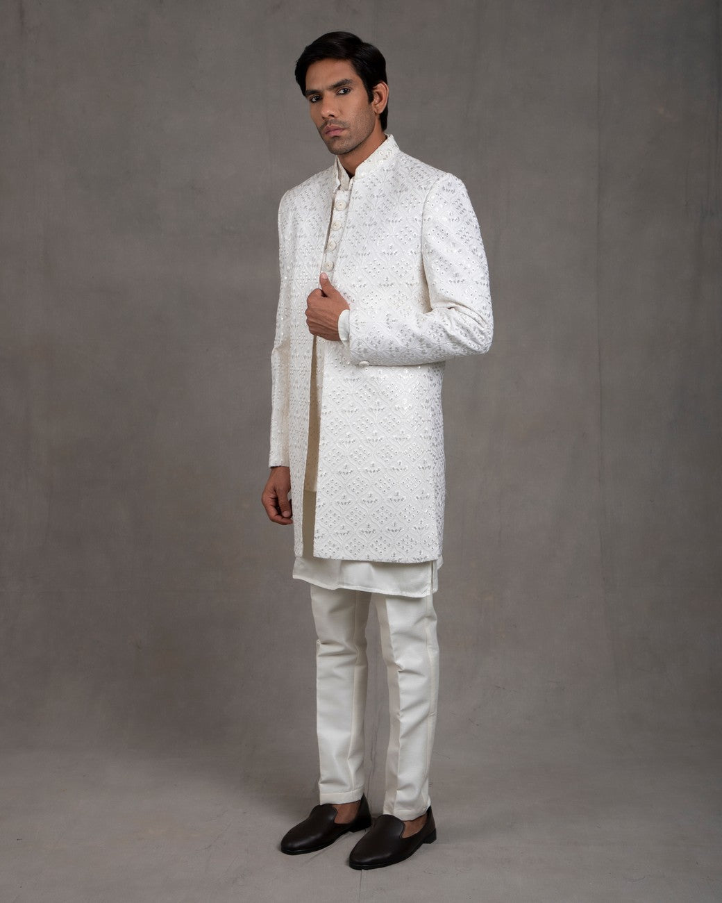 white indo western