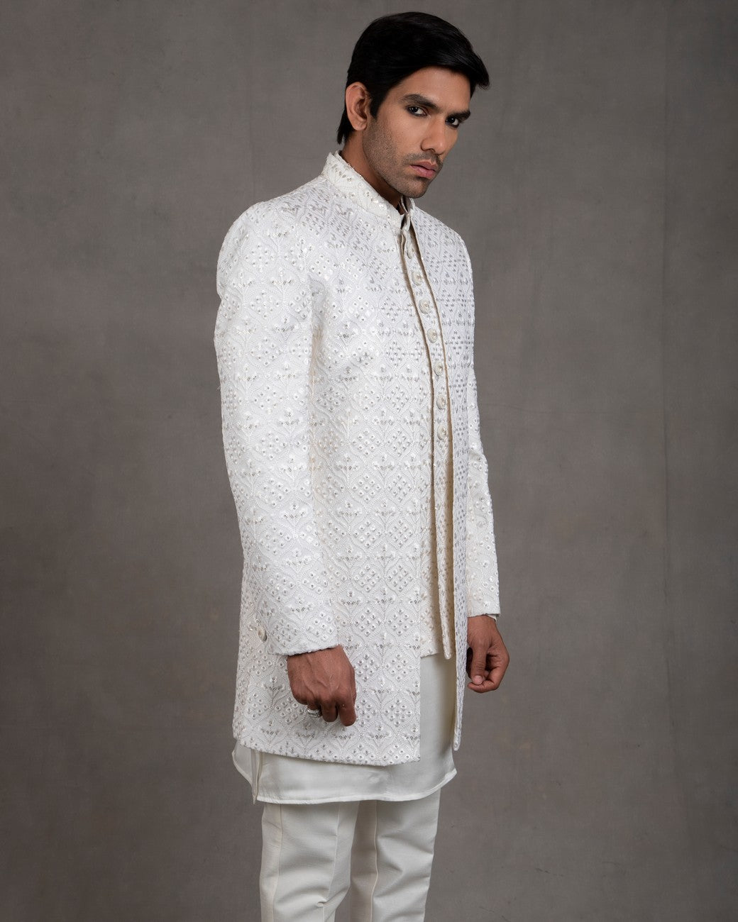 white indo western
