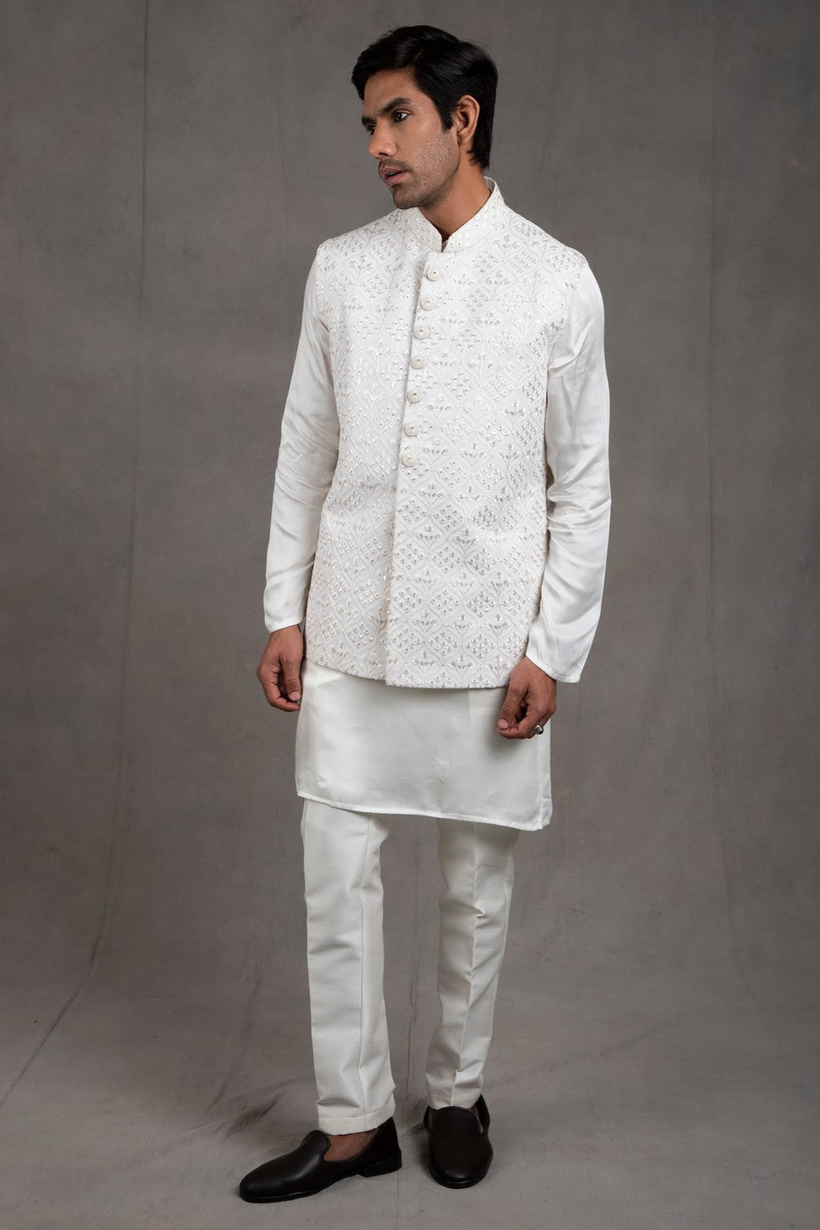 white indo western