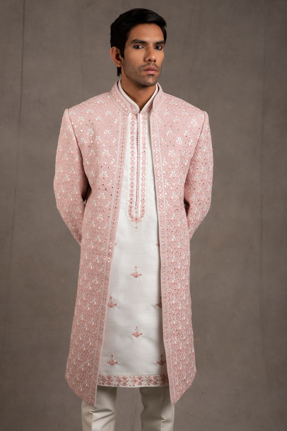 embroidered indo western dress