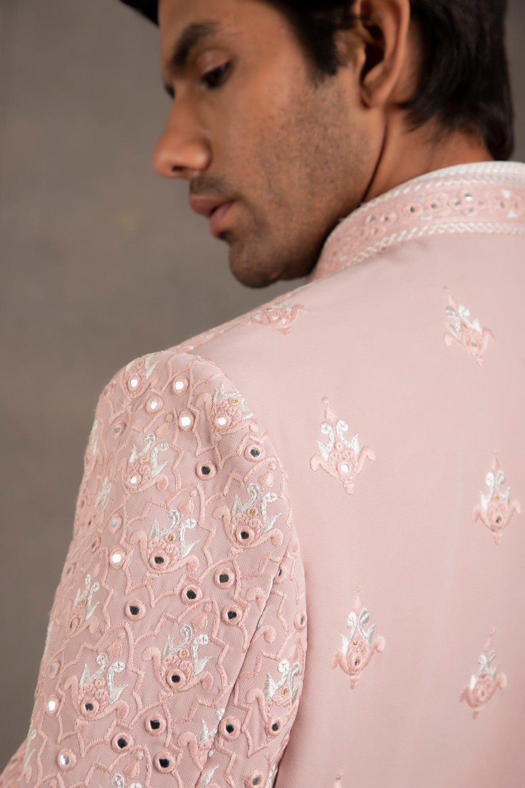 embroidered indo western dress