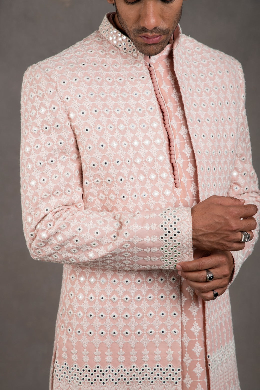 pink indo western