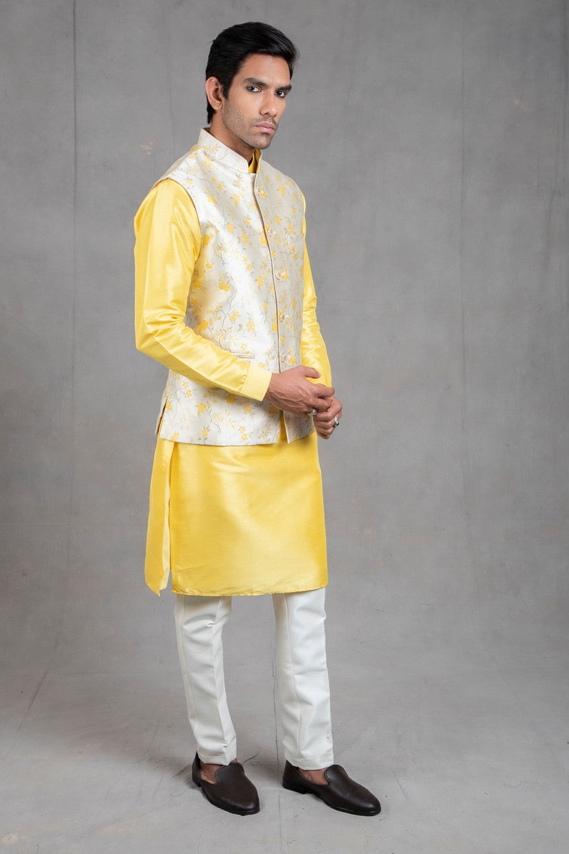 printed kurta pajama with jacket