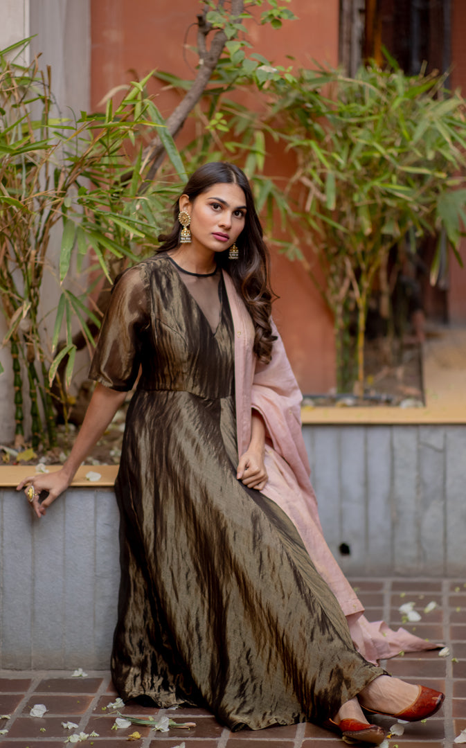 anarkali with dupatta set