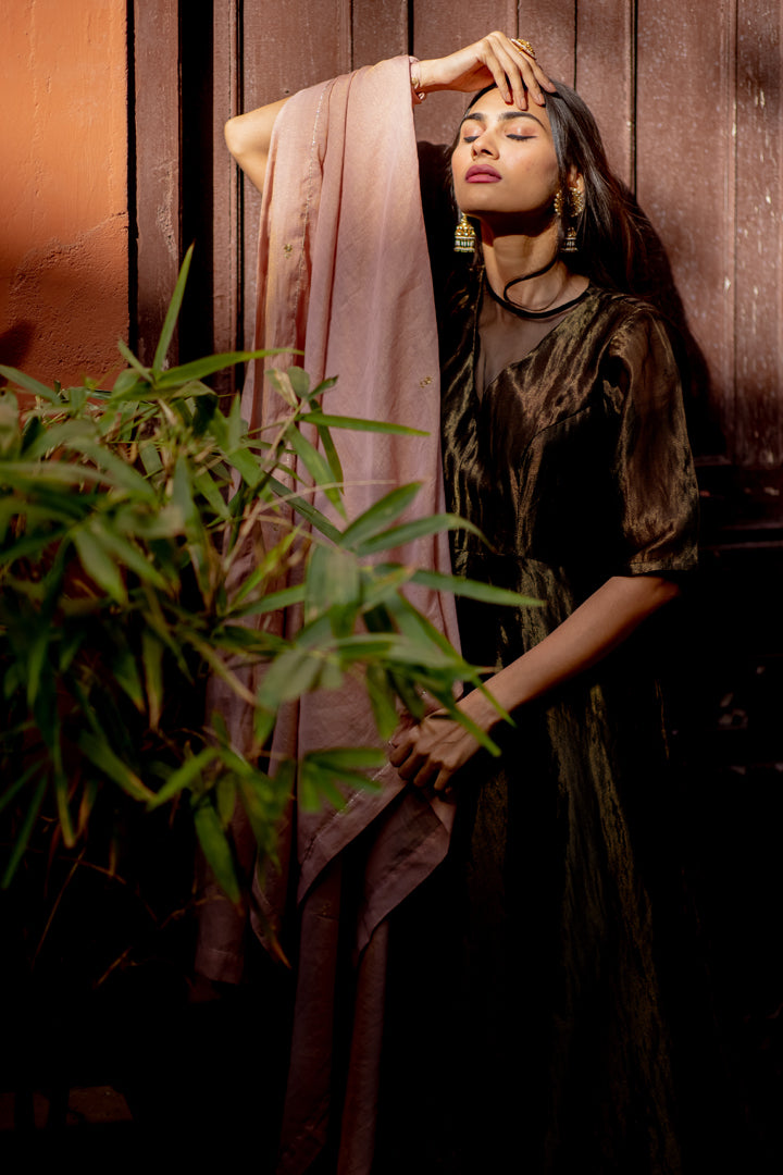 anarkali with dupatta set