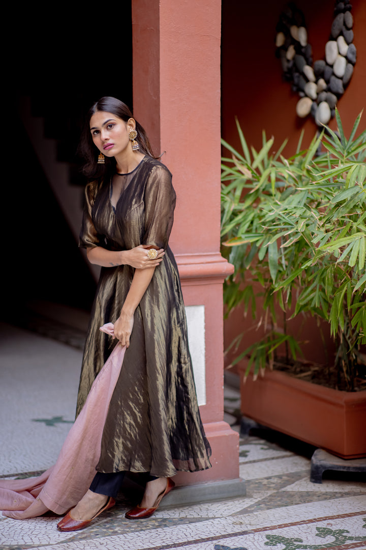 anarkali with dupatta set