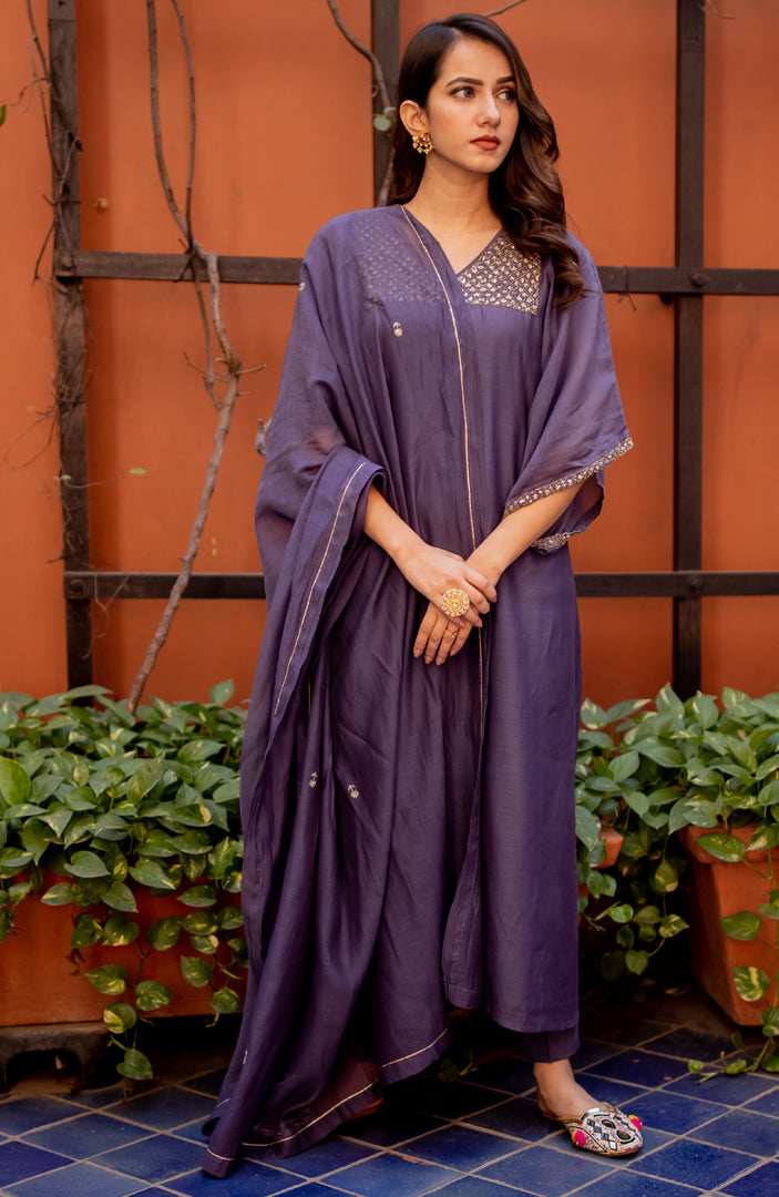 kaftan dress with dupatta