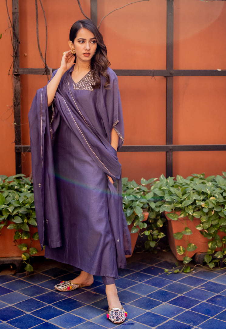kaftan dress with dupatta