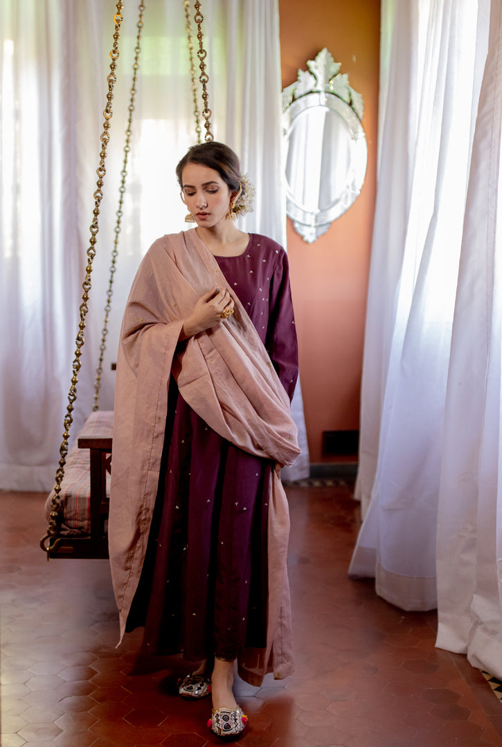 anarkali with dupatta set