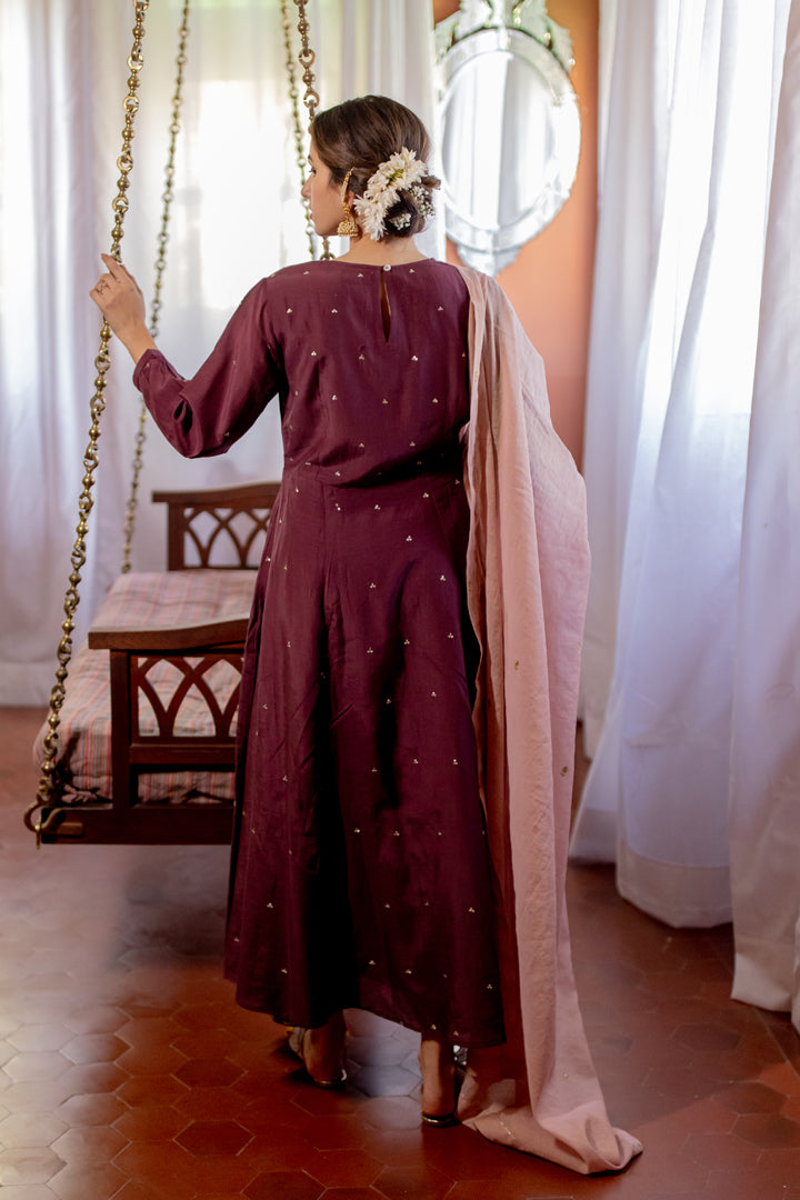 anarkali with dupatta set