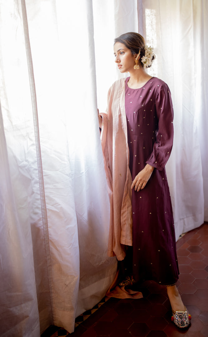 anarkali with dupatta set