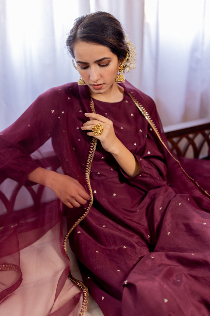 anarkali with dupatta set