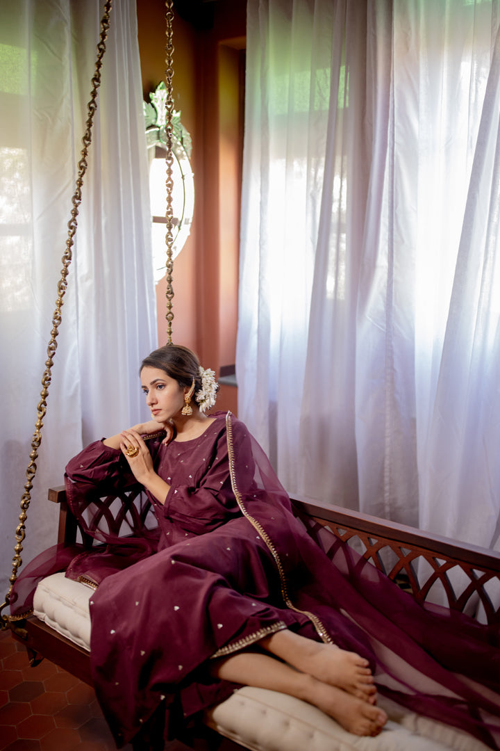 anarkali with dupatta set