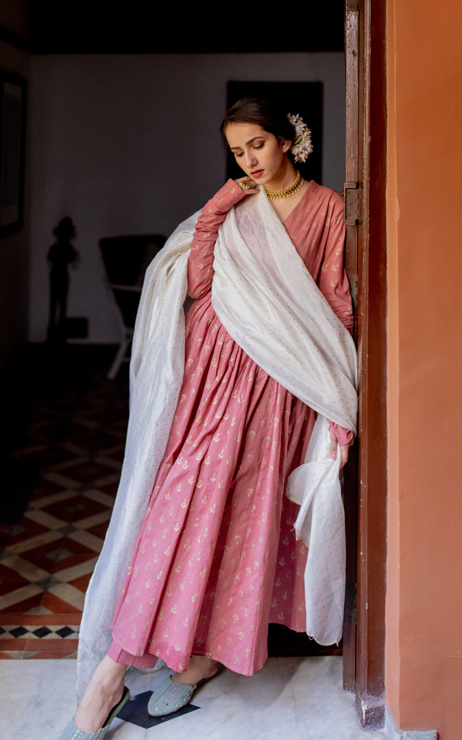 anarkali with dupatta set
