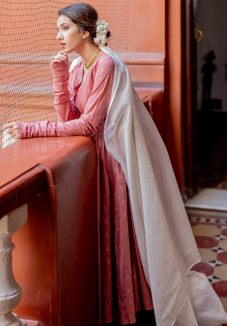 anarkali with dupatta set