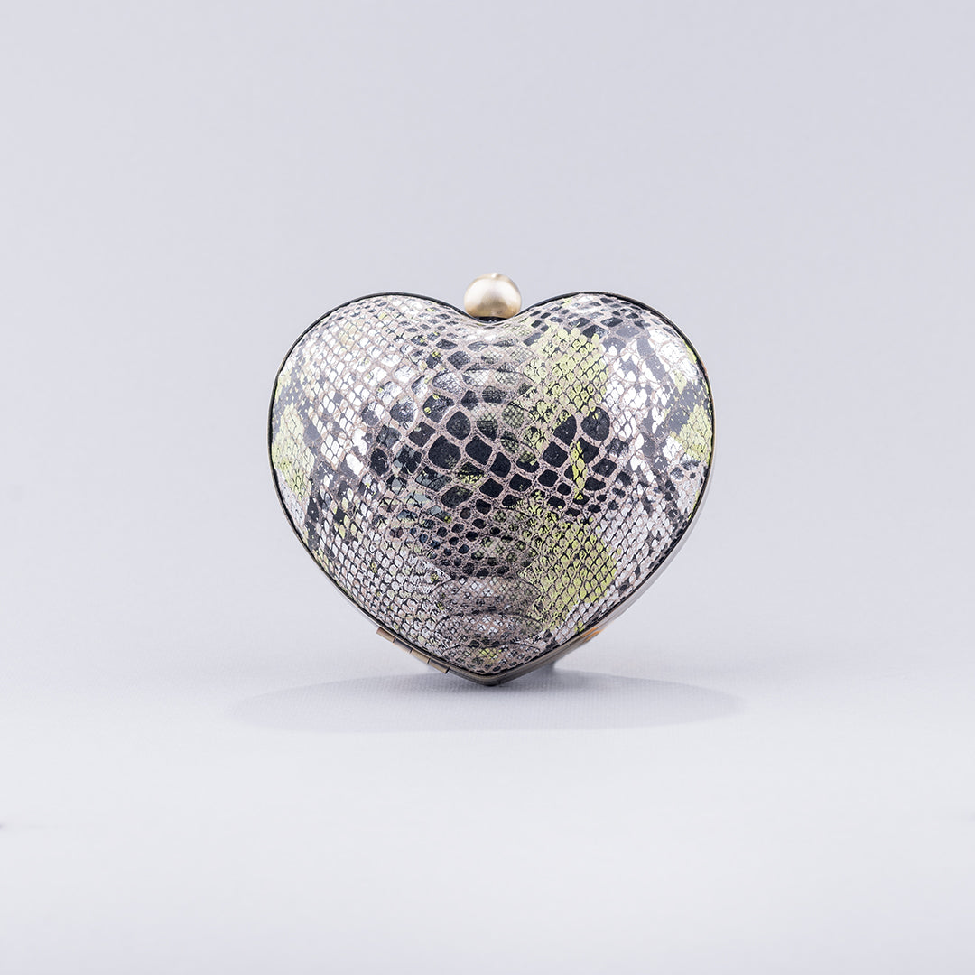 PYTHON HEART CLUTCH