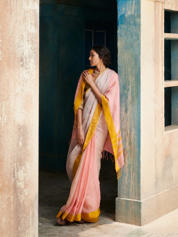 ANITA' Linen Handloom Sari
