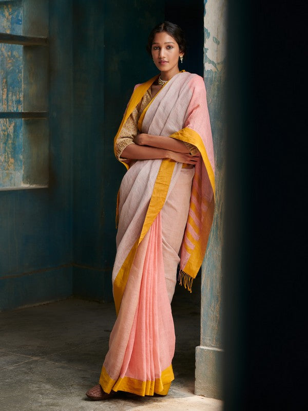 ANITA' Linen Handloom Sari