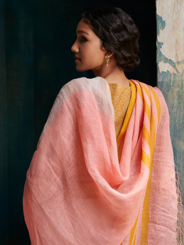 ANITA' Linen Handloom Sari