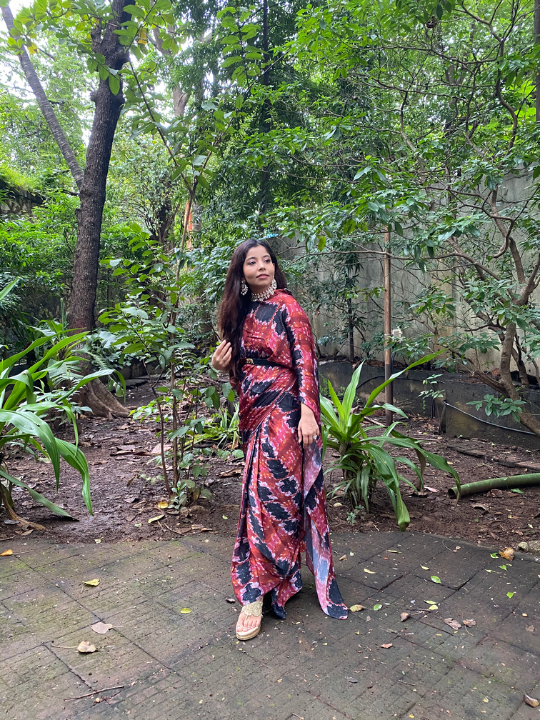 PRINTED PRE-STITCHED SAREE