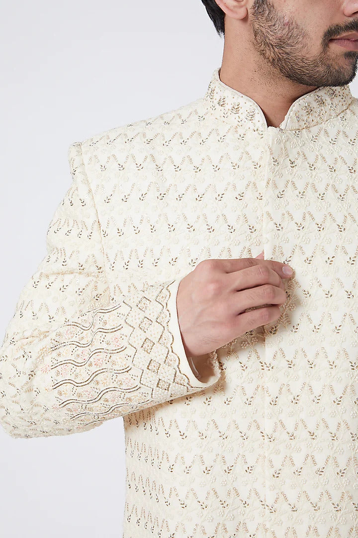 Ivory sherwani