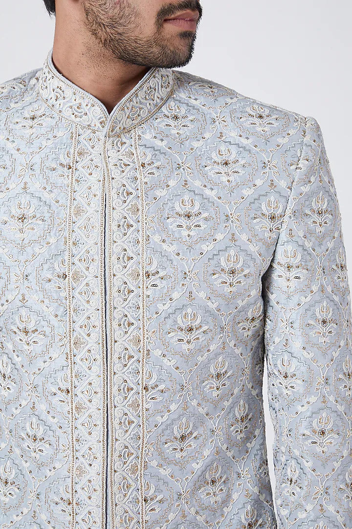Pigeon Blue Sherwani