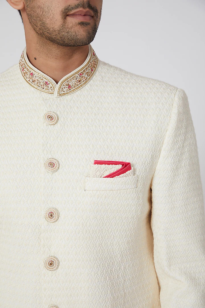 White Sherwani