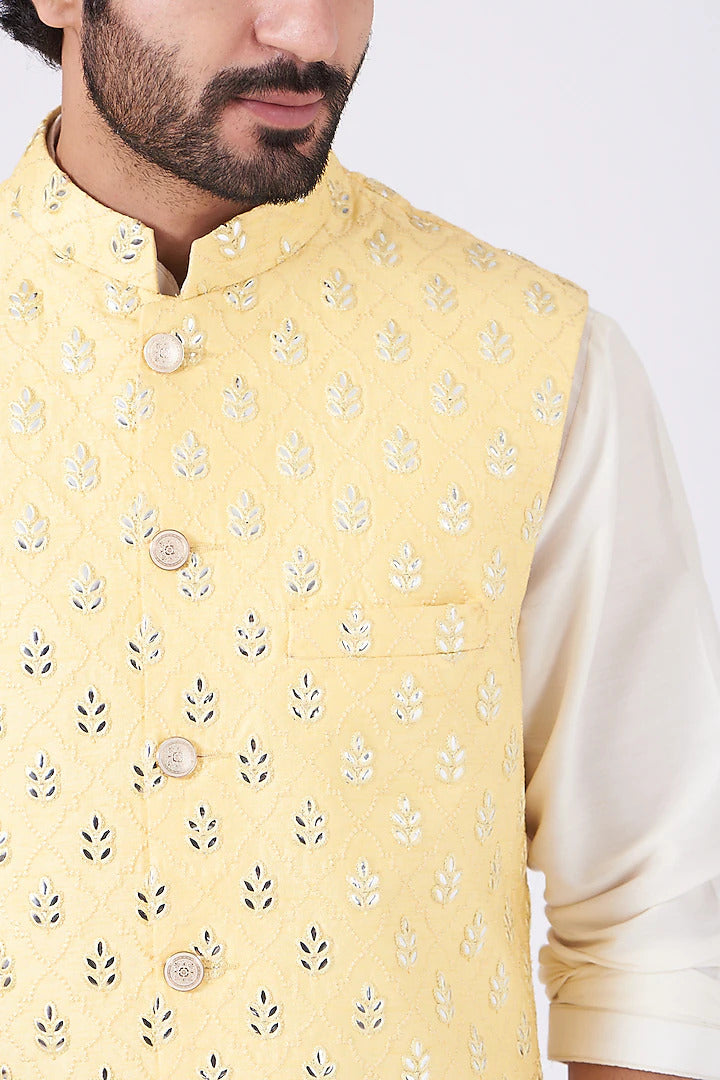 Yellow Nehru Jacket