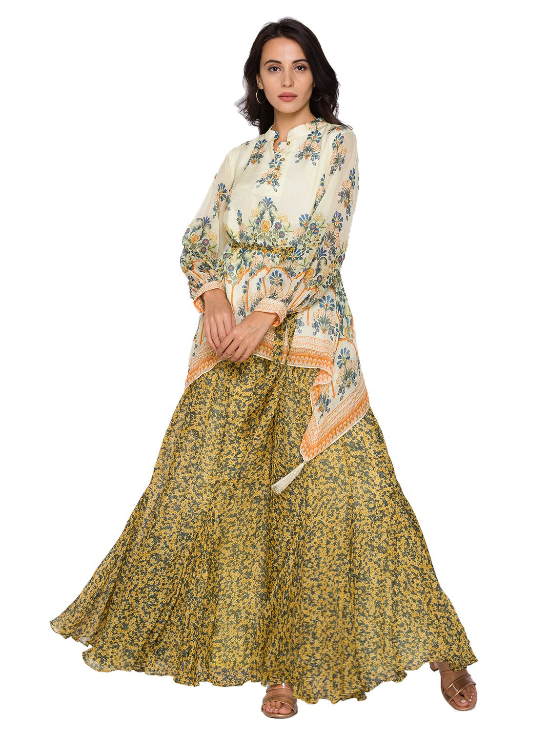 Printed asymetrical top printed asymetrical top