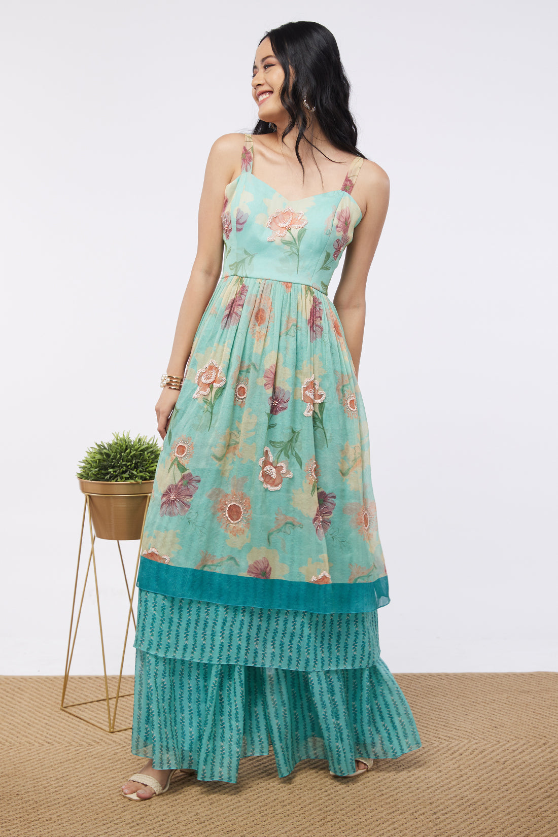Blooming Bud Printed Sharara Set