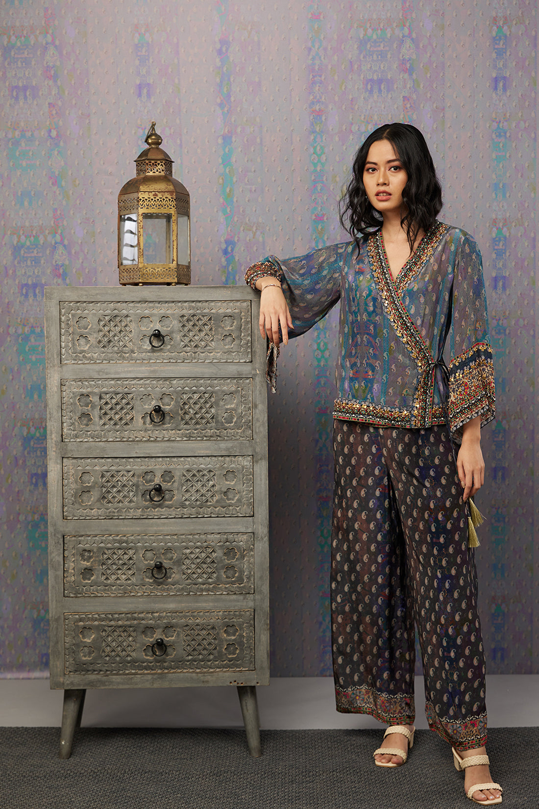 Ikaya Embroidered Angarkha Set