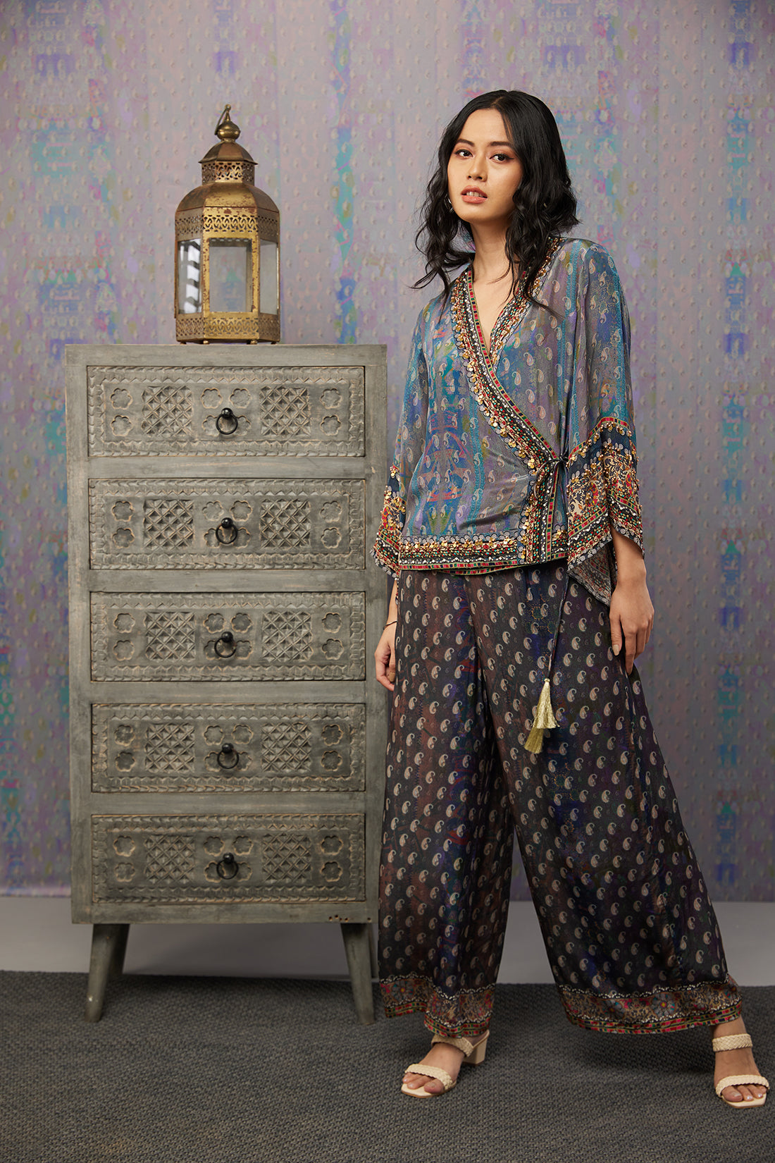 Ikaya Embroidered Angarkha Set