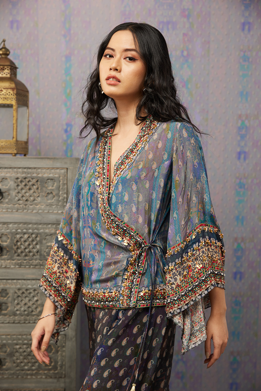Ikaya Embroidered Angarkha Set