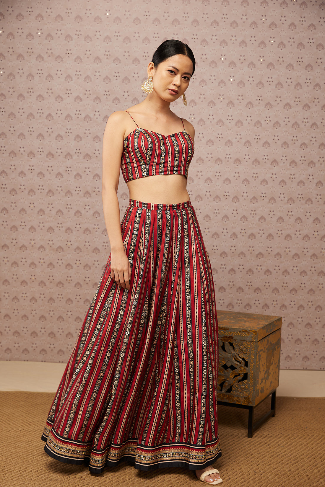Sarouk Embroidered Lehenga Set With Jacket