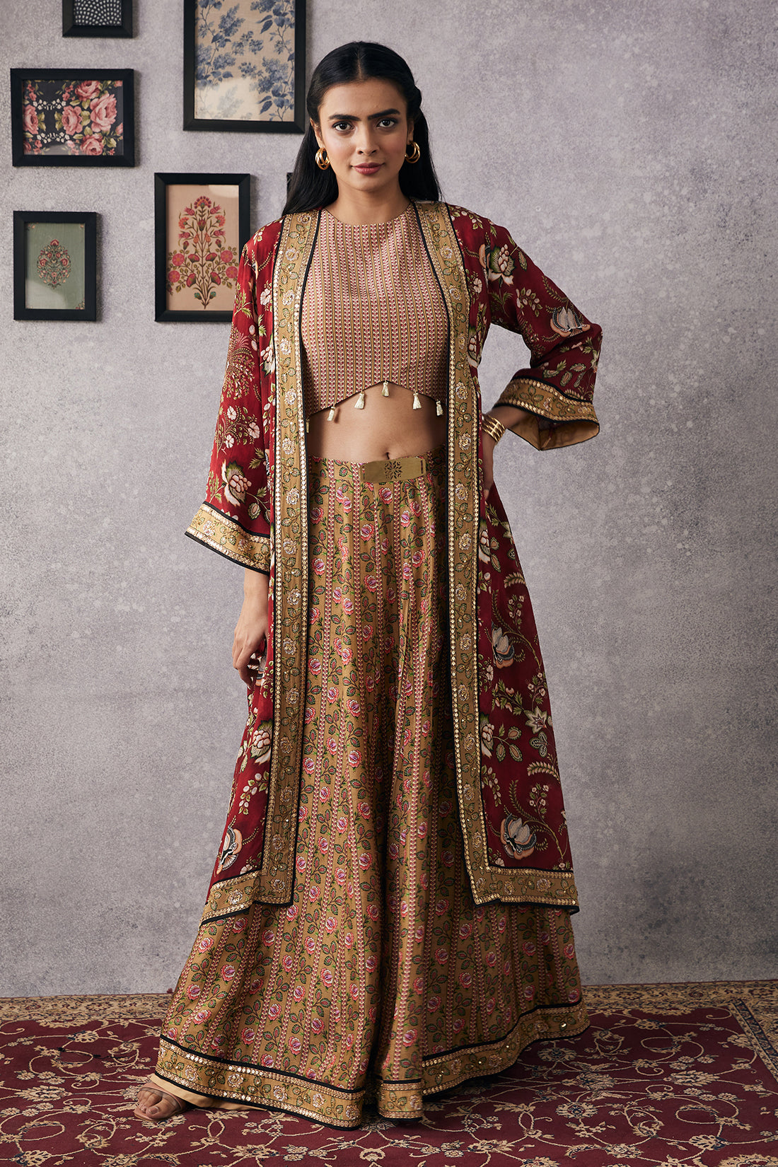 Mehr embroidered lehenga set with jacket