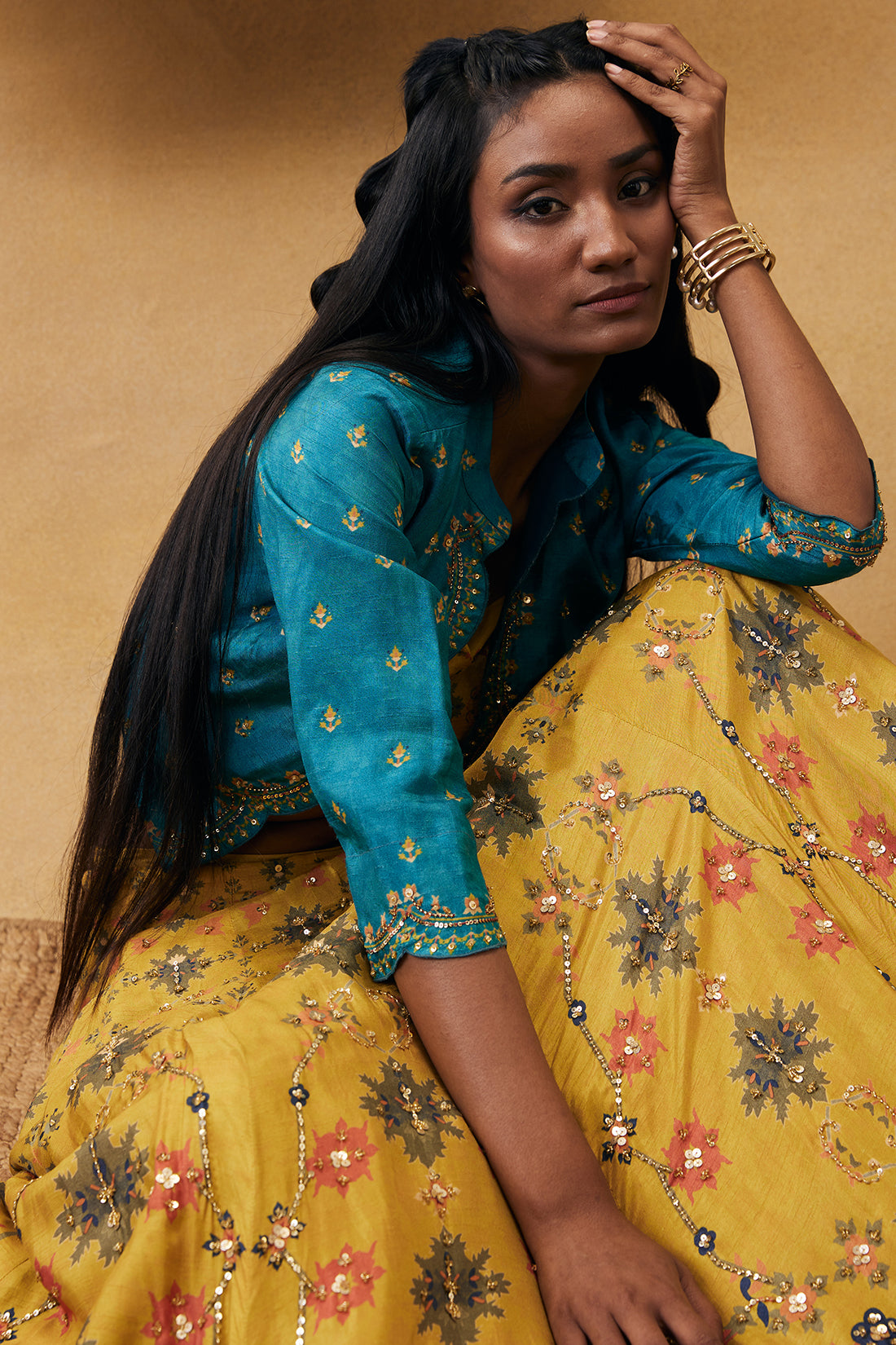 Zahra embroidered lehenga set with jacket