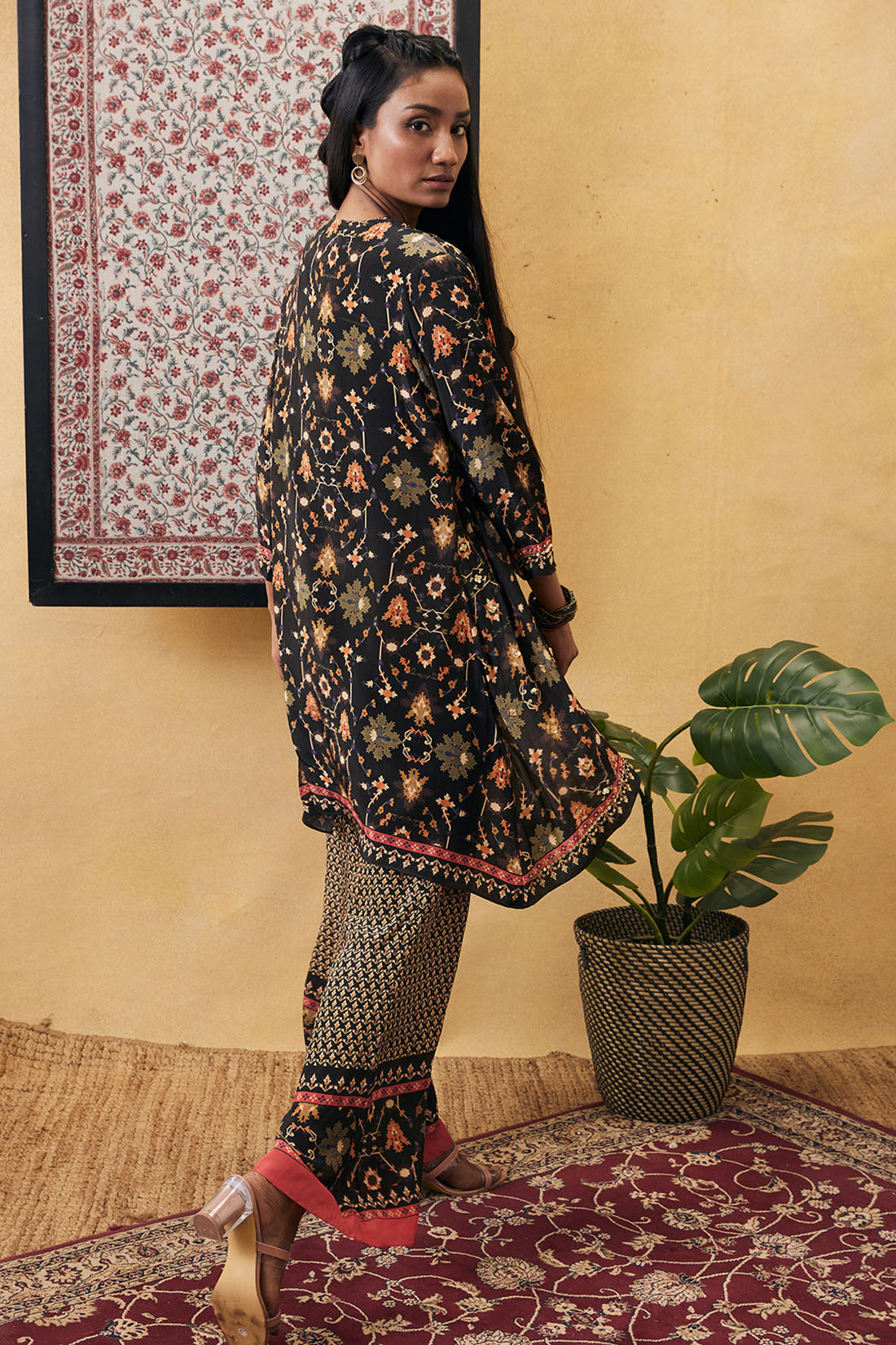 Zahra embroidered co-ord set with jacket