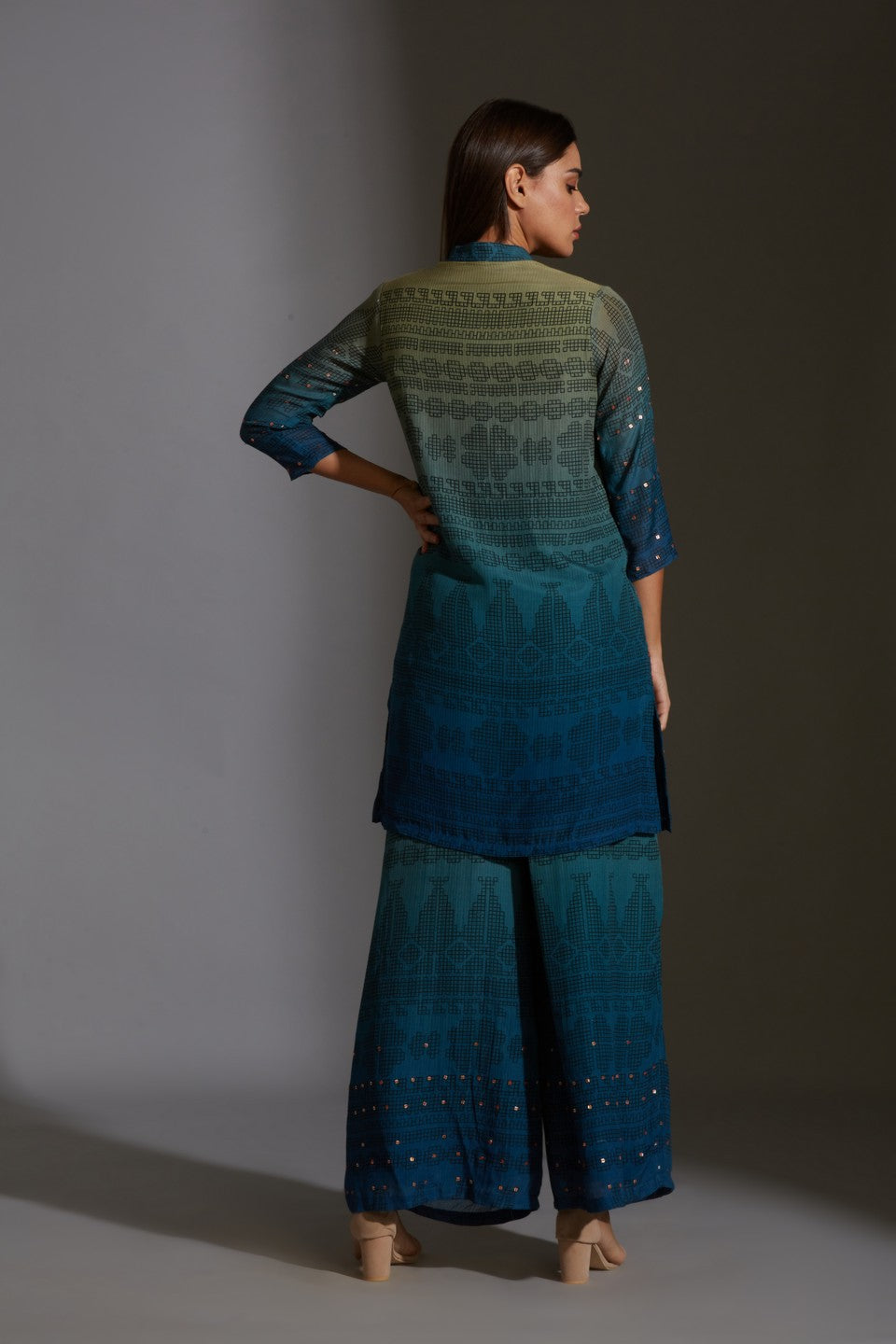 Printed kurta with printed pants