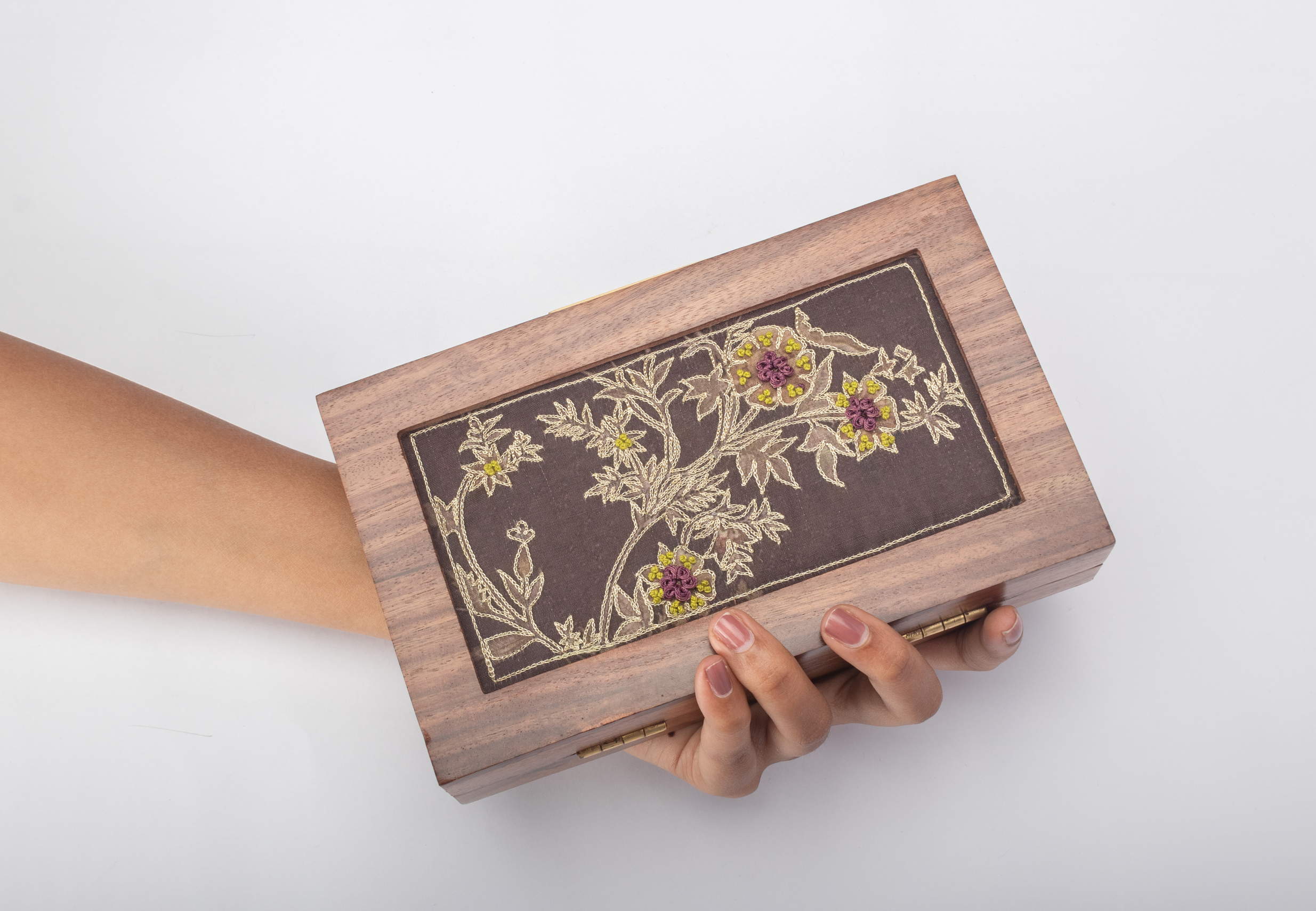 Golden Zari work Clutch