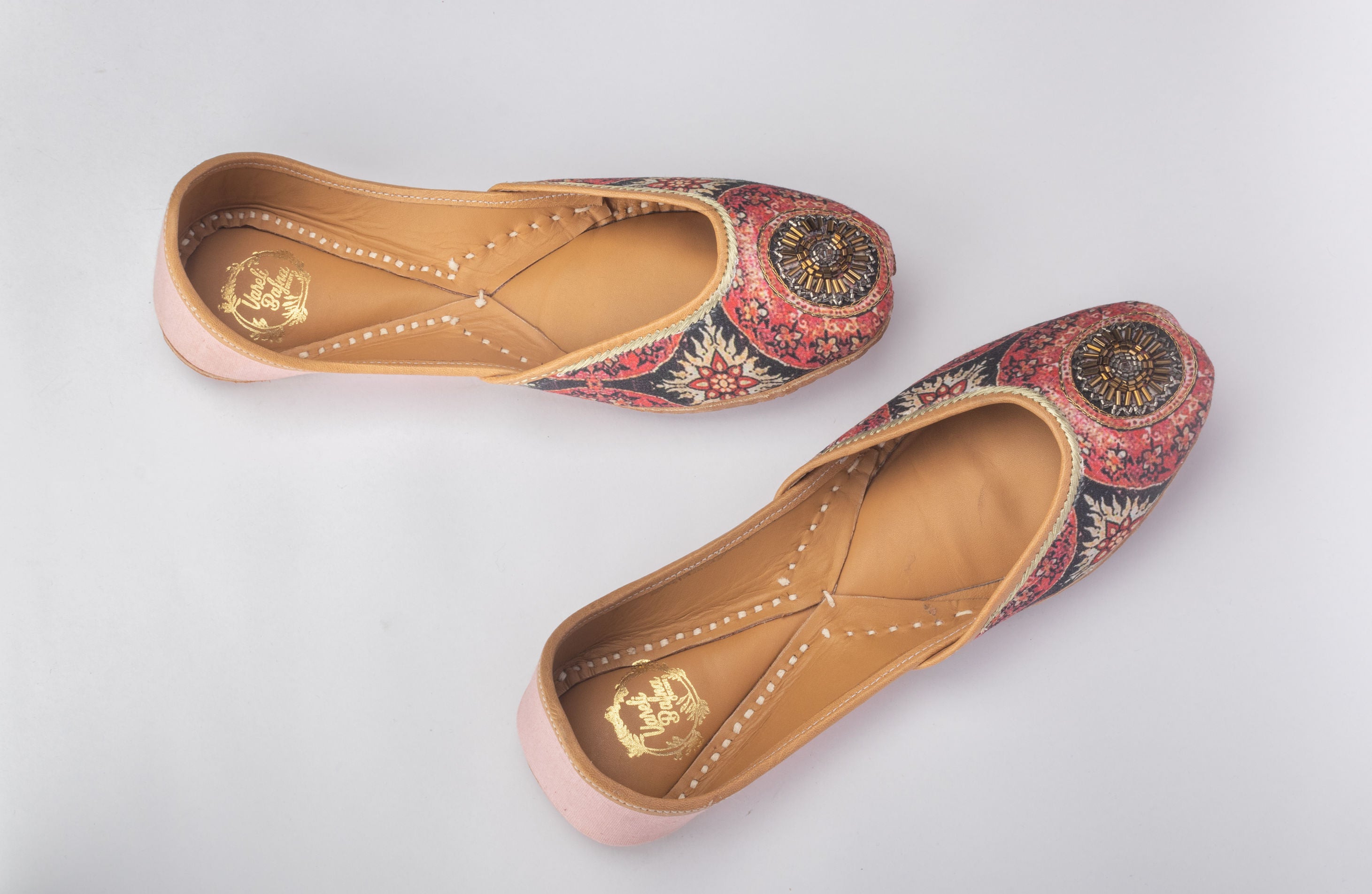 Mix Colours Hand embroidered Juttis