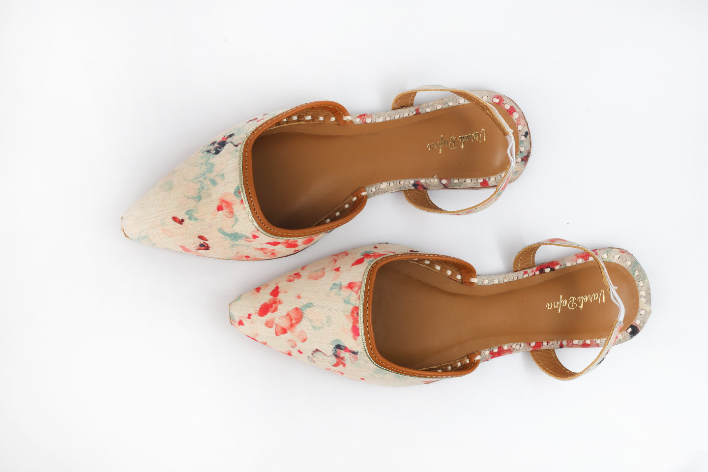 Pearl White Hand embroidered Juttis