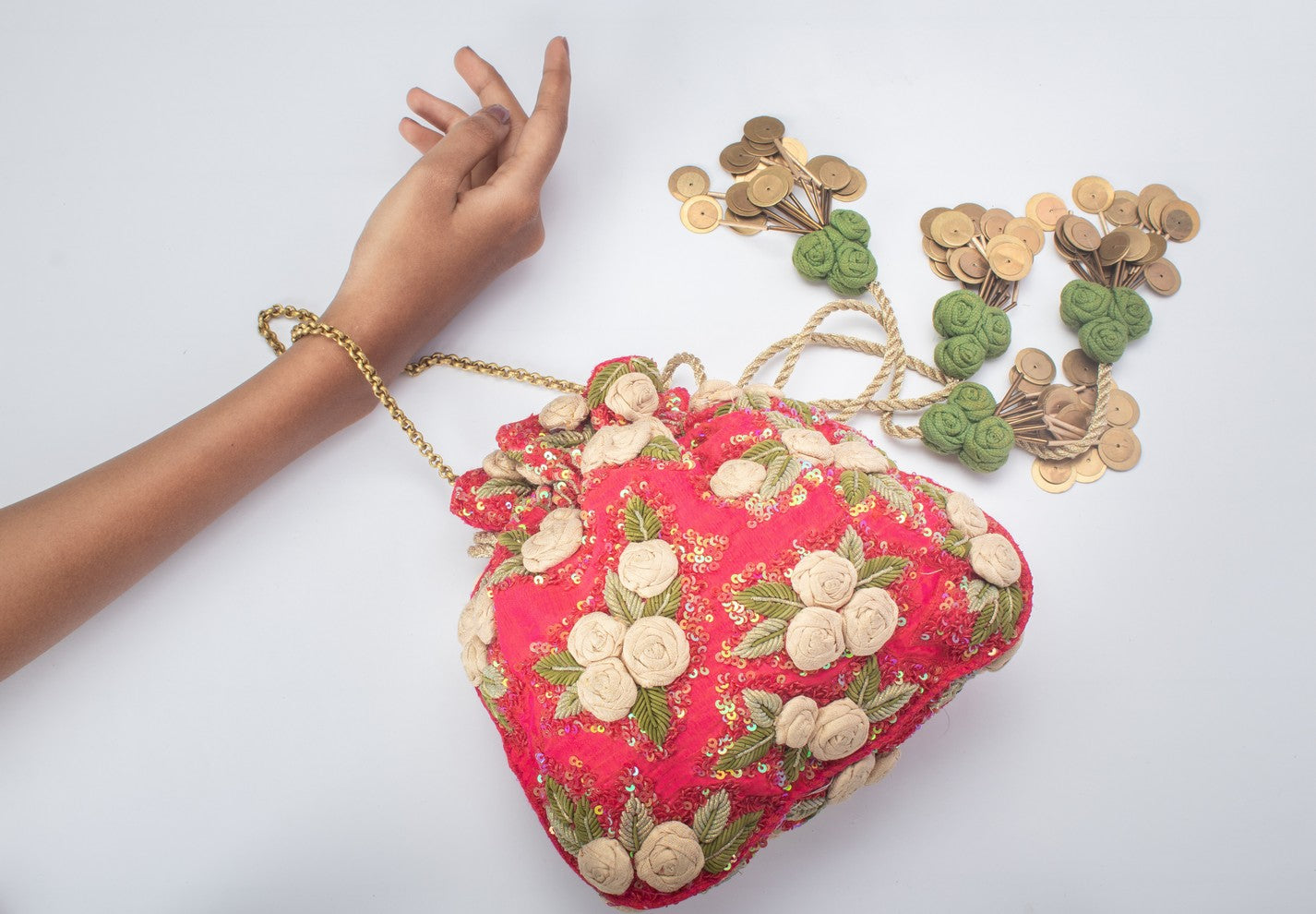 Hand made flower tassels