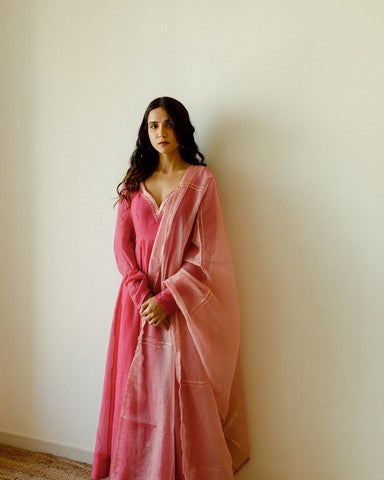 fuchsia pink anarkali