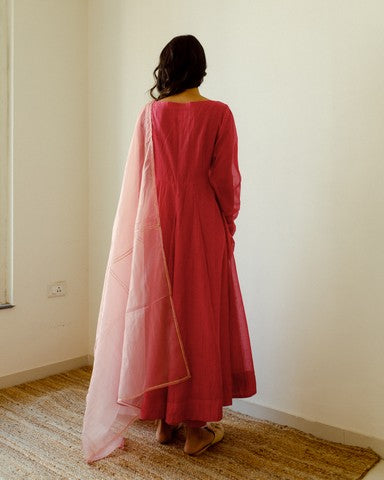 fuchsia pink anarkali