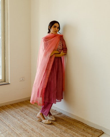 lilac kurta set