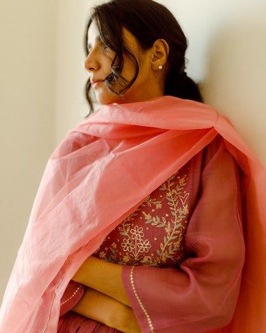 lilac kurta set
