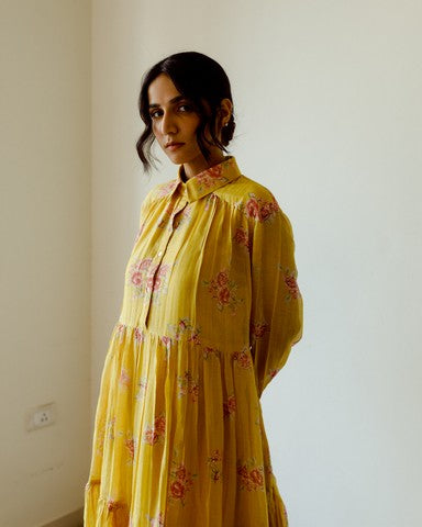 ochre color dress